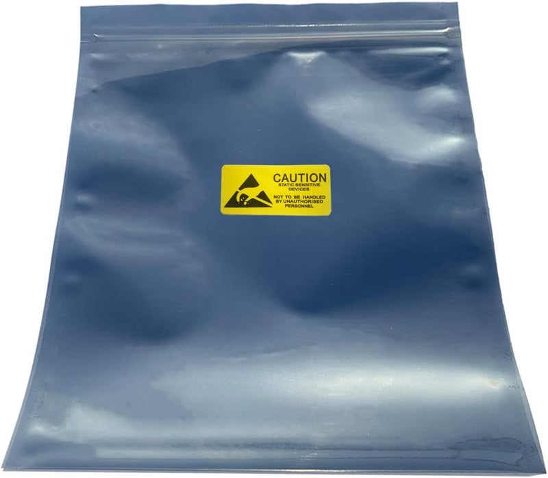 daarcin Anti Static Bags, 25pcs Large Resealable ESD Bags 8.26x9.45in/21x24cm with Labels for Hard Drive SSD HDD and Electronic Device - Image 1